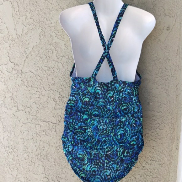 Speedo | Swim | Speedo Colorful Tropical Cross Strap Swimsuit | Poshmark